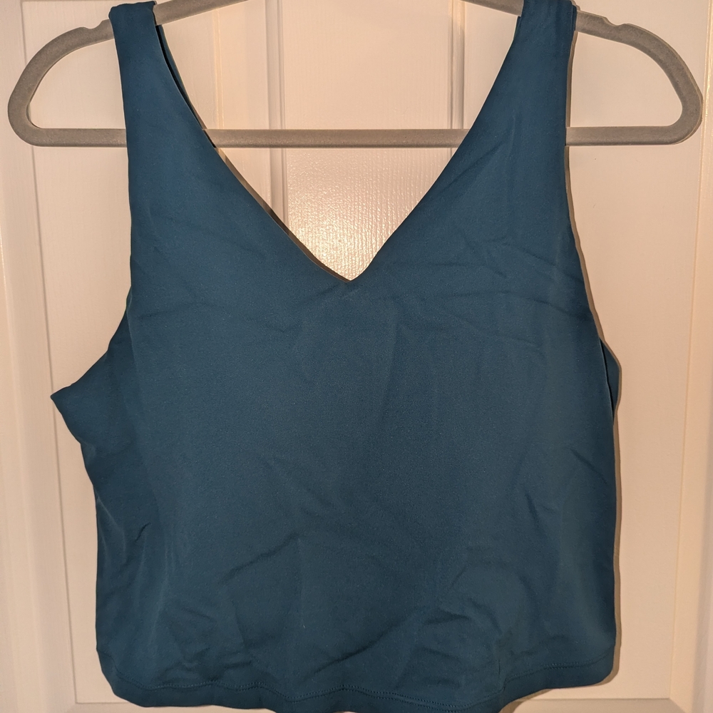 Women's XL Teal Athleta V Neck Crop Bra For D-DD Cups